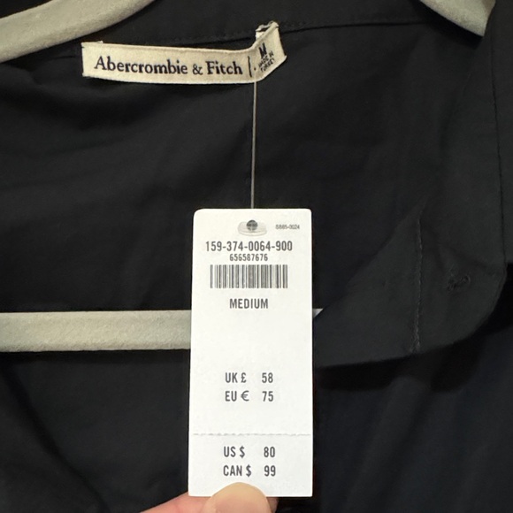 Abercrombie & Fitch Charcoal Button-Up Shirt Dress - Picture 2 of 7